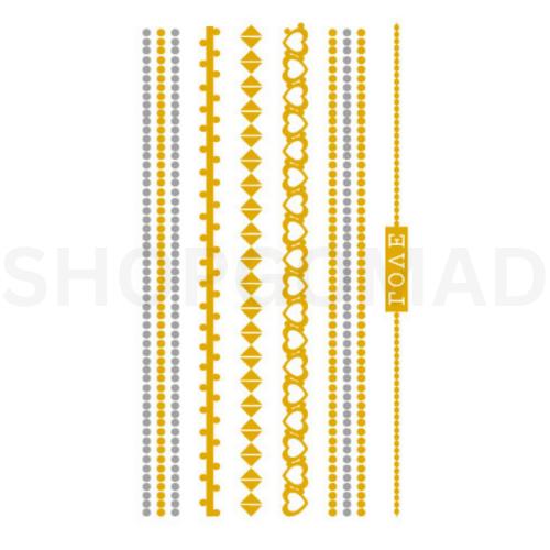 Mixed Love Waterproof Metallic/Flash Temporary Tattoo By ShopGomad