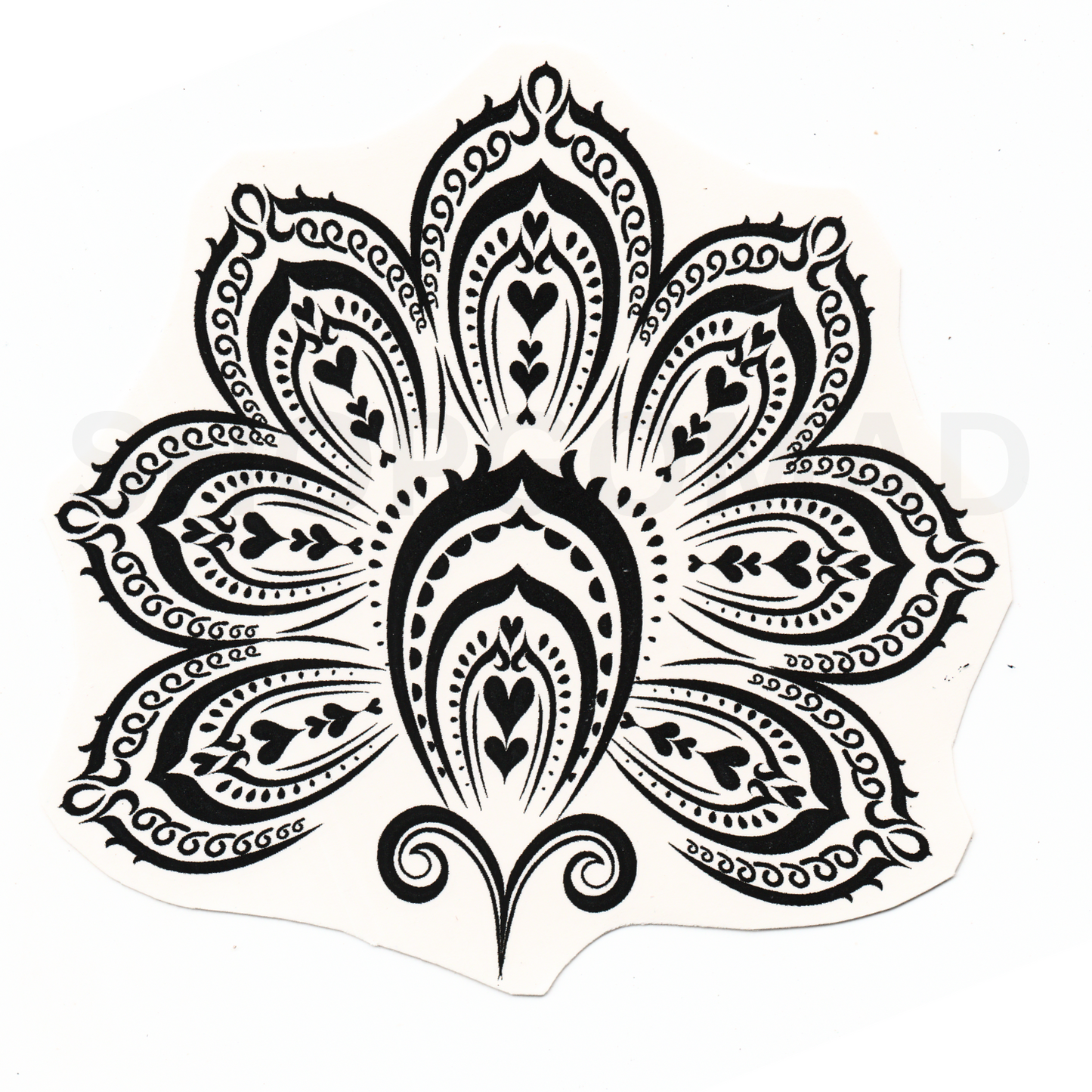 Mandala Peacock Beauty Temporary Tattoo By ShopGomad