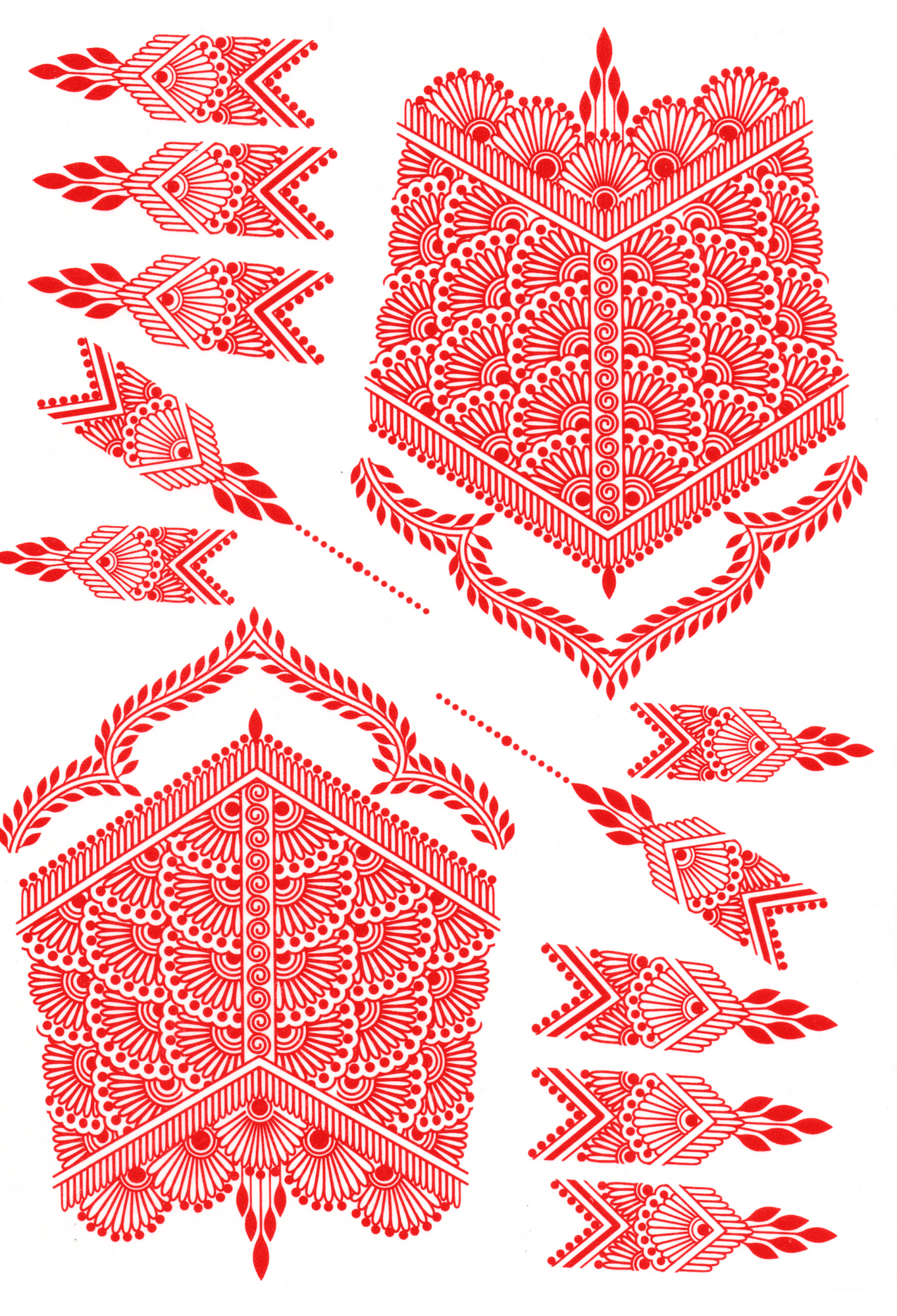 HEENA MEHNDI WATERPROOF TEMPORARY TATTOO STICKER FOR BOTH HANDS