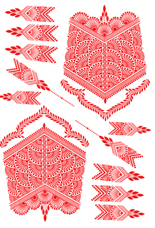 HEENA MEHNDI WATERPROOF TEMPORARY TATTOO STICKER FOR BOTH HANDS