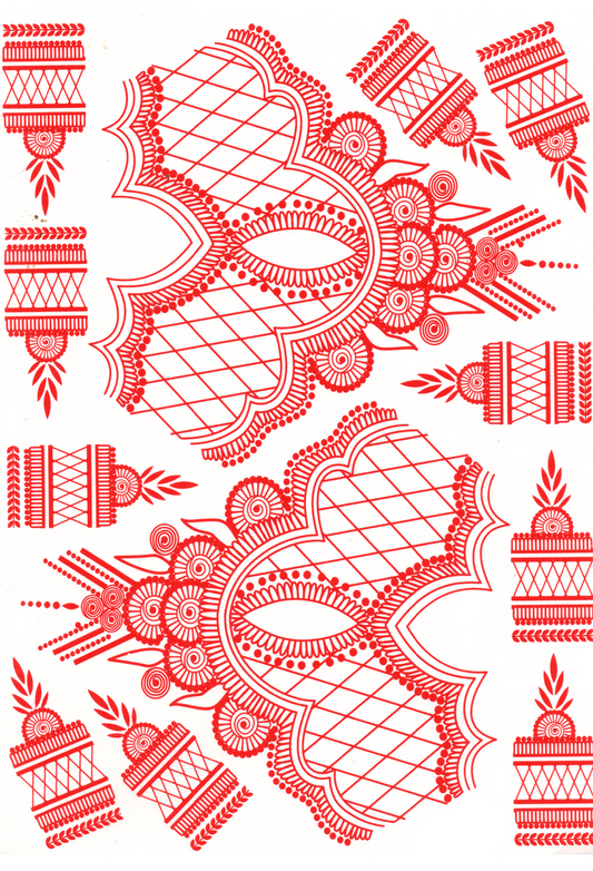 HEENA MEHNDI WATERPROOF TEMPORARY TATTOO STICKER FOR BOTH HANDS