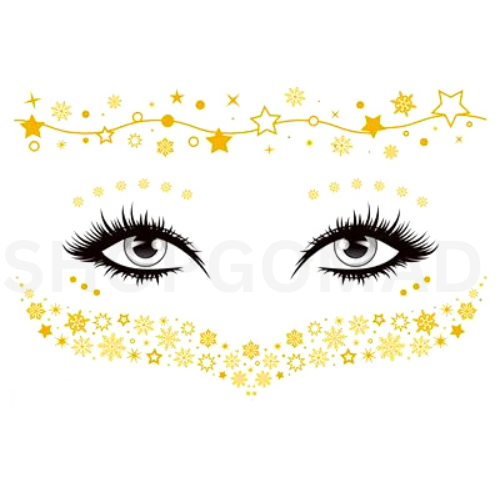 Glitter Freckles Face Temporary Waterproof Tattoo By ShopGomad Stary Nights