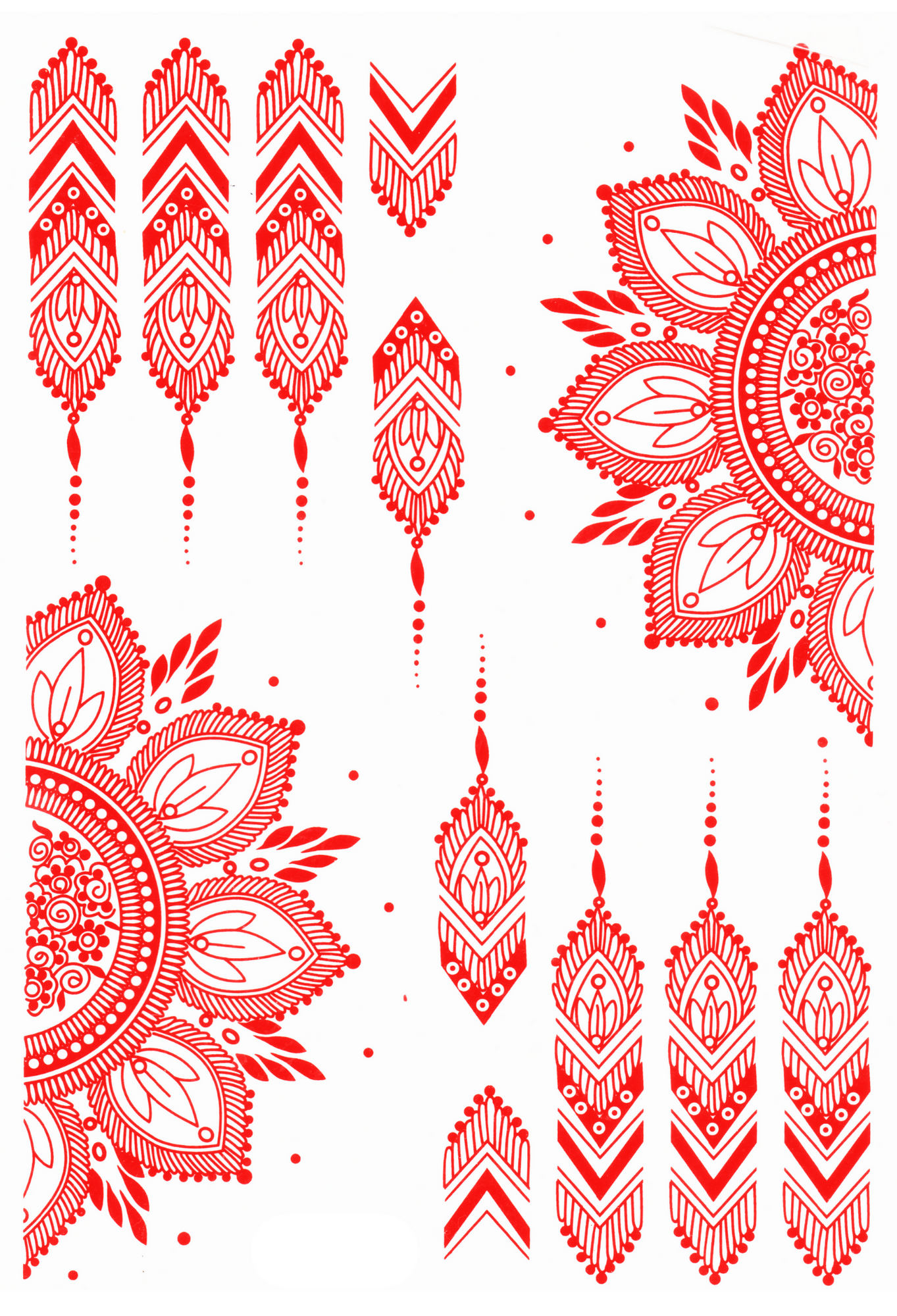 HEENA MEHNDI WATERPROOF TEMPORARY TATTOO STICKER FOR BOTH HANDS