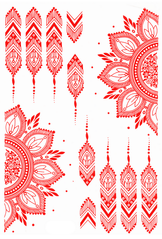 HEENA MEHNDI WATERPROOF TEMPORARY TATTOO STICKER FOR BOTH HANDS