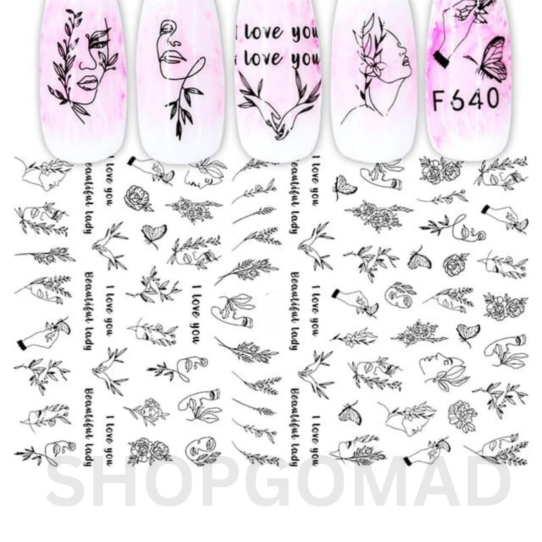 Nail decal Sticker  By ShopGomad