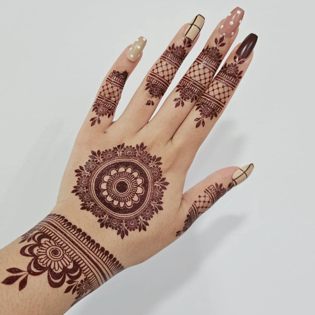 HEENA MEHNDI WATERPROOF TEMPORARY TATTOO STICKER FOR BOTH HANDS