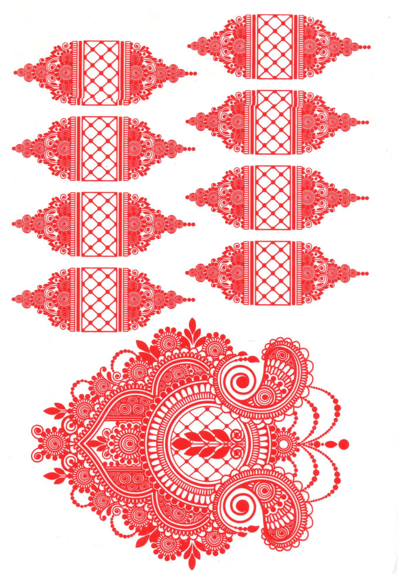 HEENA MEHNDI WATERPROOF TEMPORARY TATTOO STICKER FOR BOTH HANDS