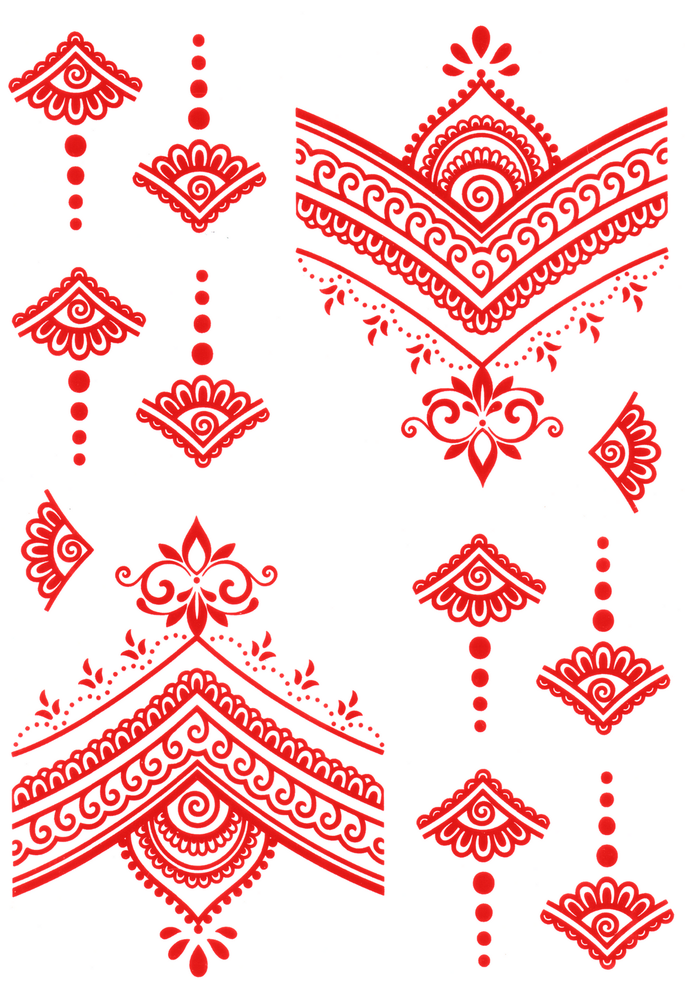 HEENA MEHNDI WATERPROOF TEMPORARY TATTOO STICKER FOR BOTH HANDS