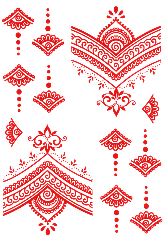 HEENA MEHNDI WATERPROOF TEMPORARY TATTOO STICKER FOR BOTH HANDS