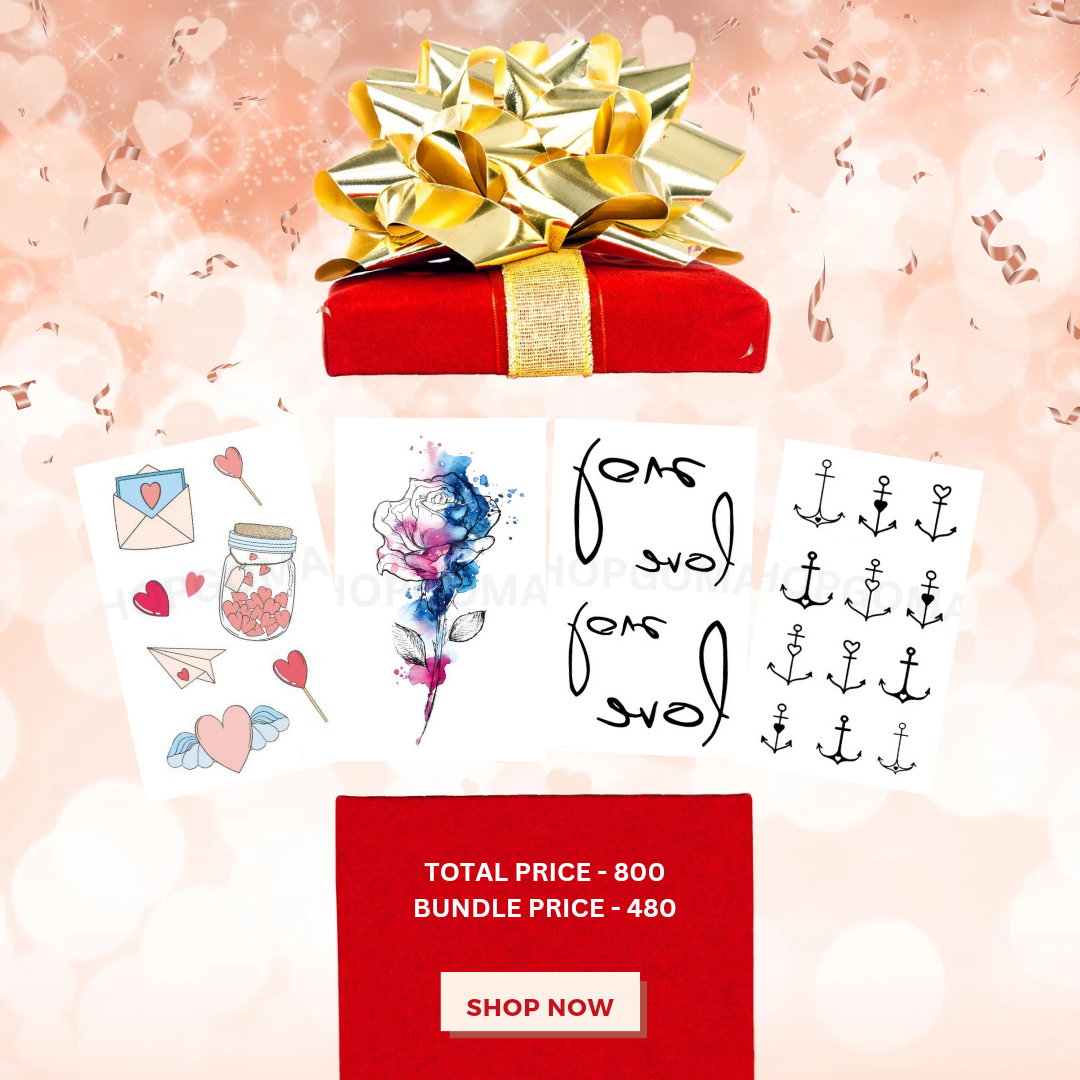Valentines 4 Bundle Pack Temporary Tattoo By ShopGomad