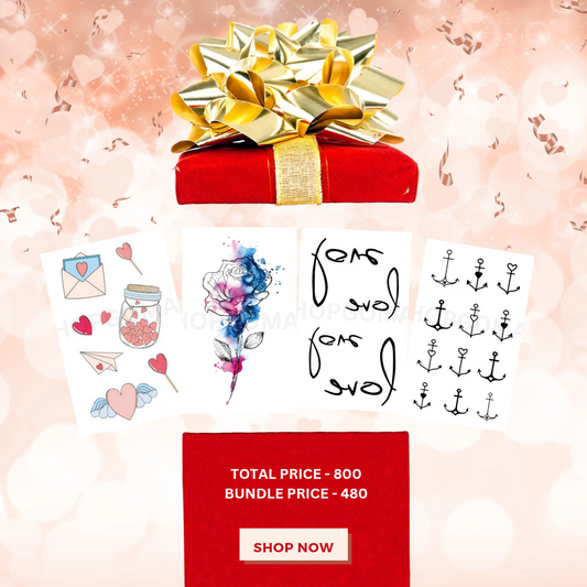 Valentines 4 Bundle Pack Temporary Tattoo By ShopGomad
