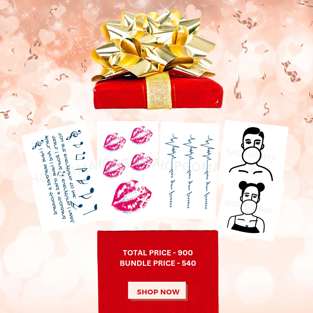 Valentines 5 Bundle Pack Temporary Tattoo By ShopGomad