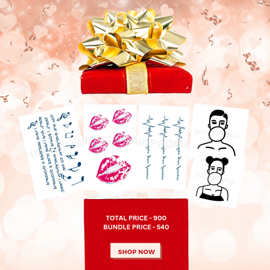 Valentines 5 Bundle Pack Temporary Tattoo By ShopGomad