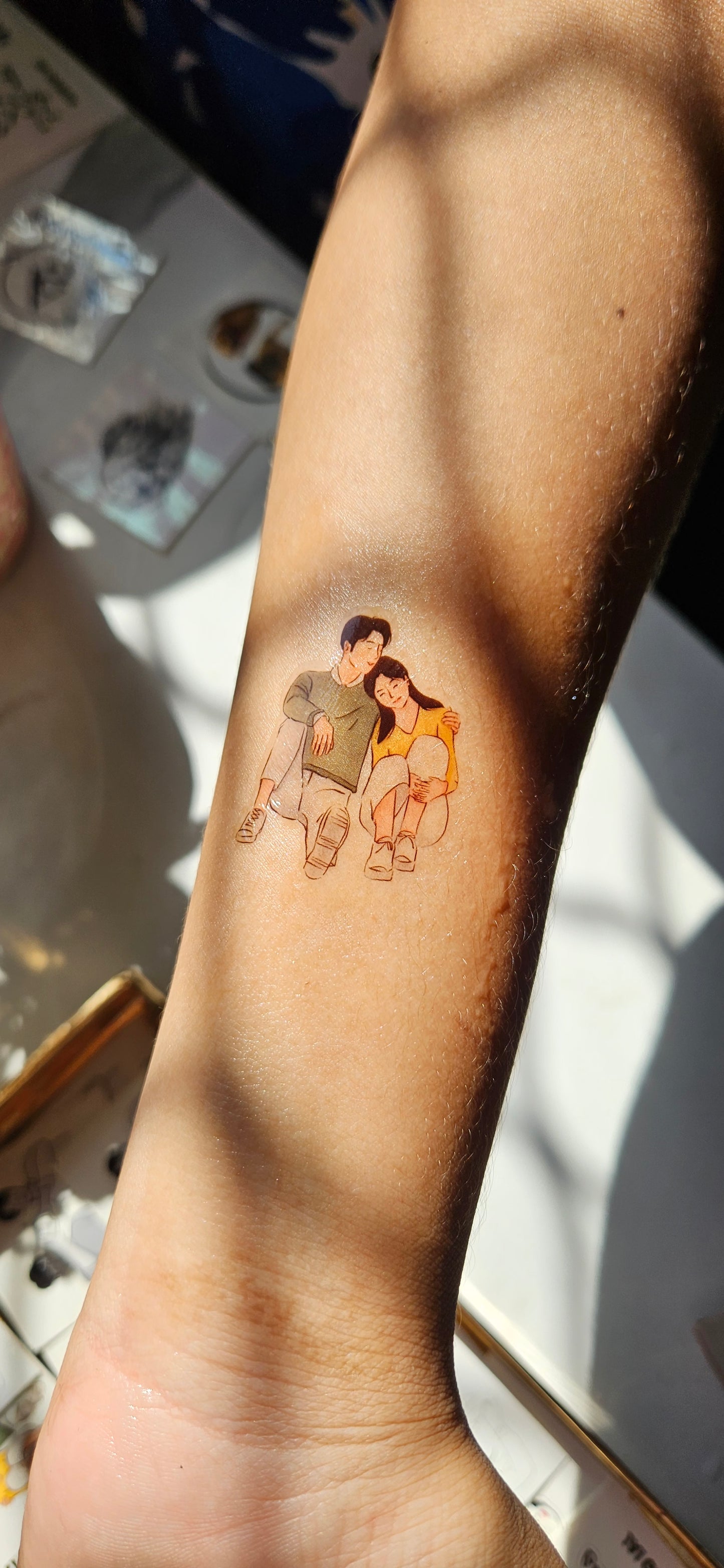 Custom Waterproof Temporary Tattoo / Body Sticker ✨ Get Inked Your Way! Couple Portrait WEDDINGS & ENGAGEMENTS