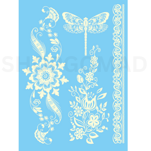 White Dragonfly Waterproof Temporary Tattoo By ShopGomad