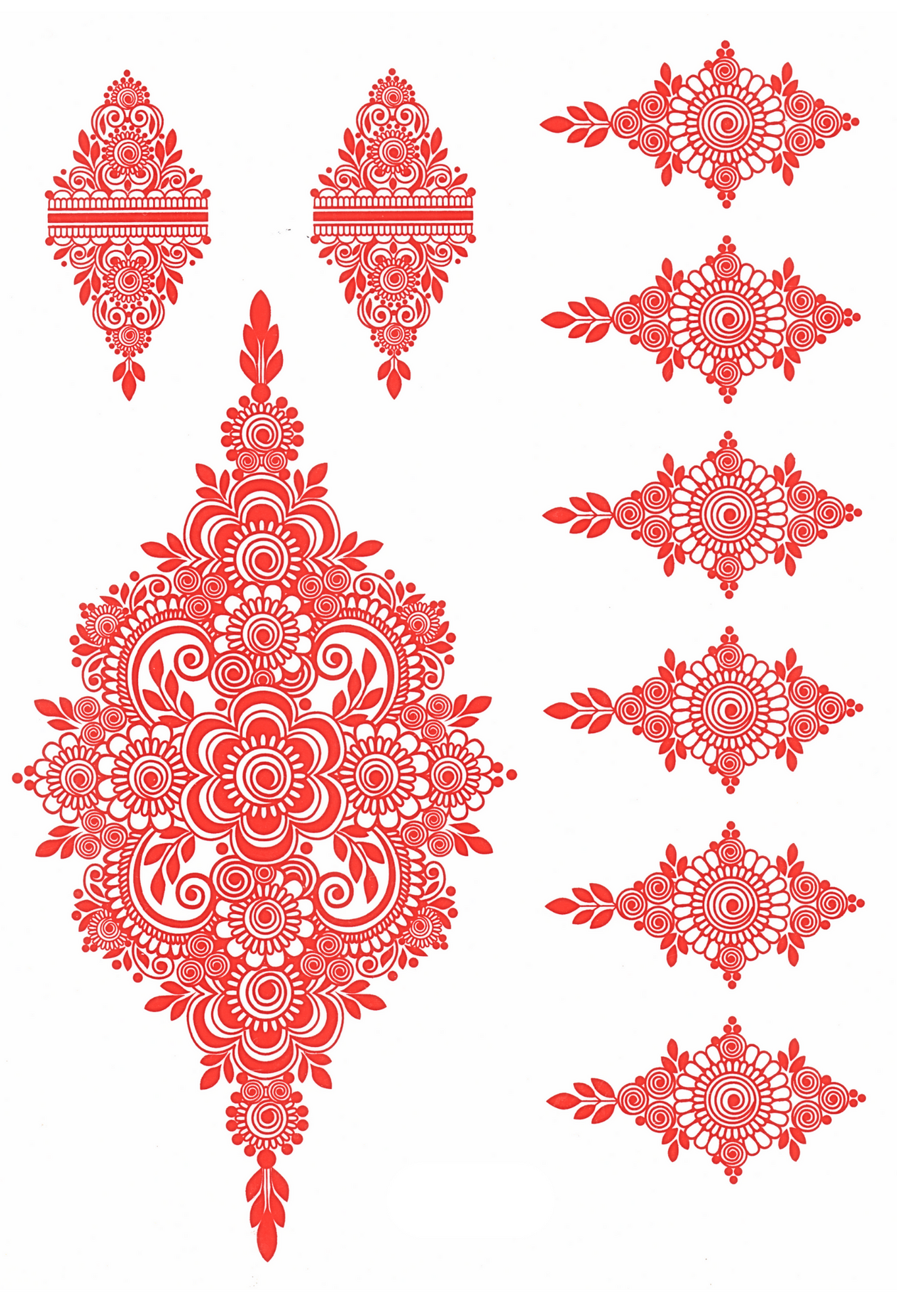 HEENA MEHNDI WATERPROOF TEMPORARY TATTOO STICKER FOR BOTH HANDS