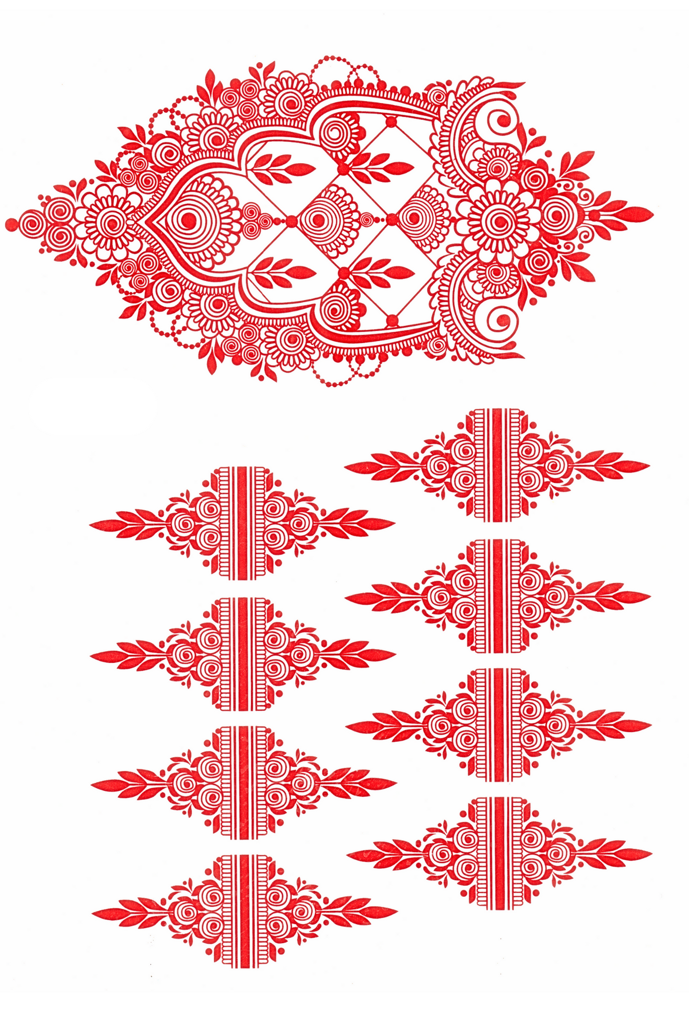 HEENA MEHNDI WATERPROOF TEMPORARY TATTOO STICKER FOR BOTH HANDS