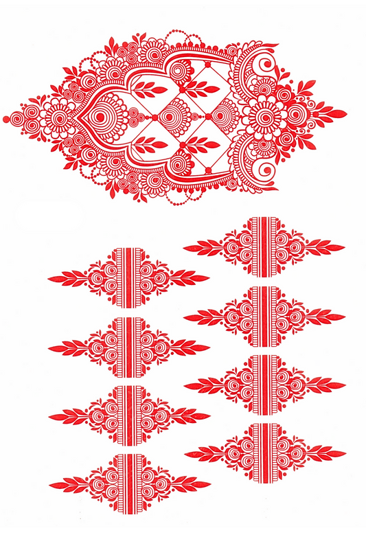 HEENA MEHNDI WATERPROOF TEMPORARY TATTOO STICKER FOR BOTH HANDS