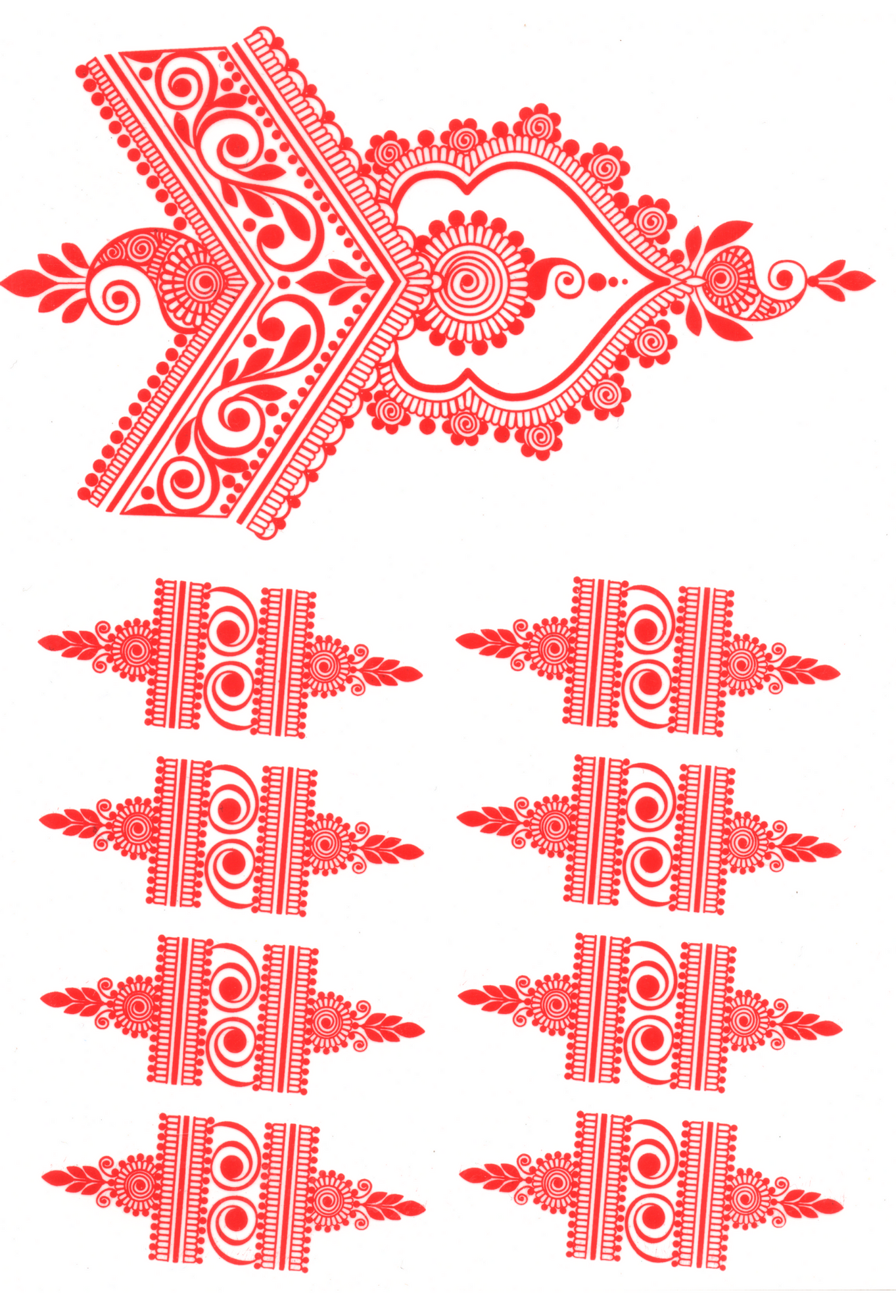 HEENA MEHNDI WATERPROOF TEMPORARY TATTOO STICKER FOR BOTH HANDS