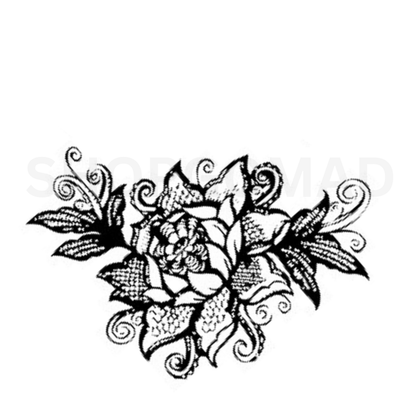 Artistic Floral Temporary Tattoo By ShopGomad