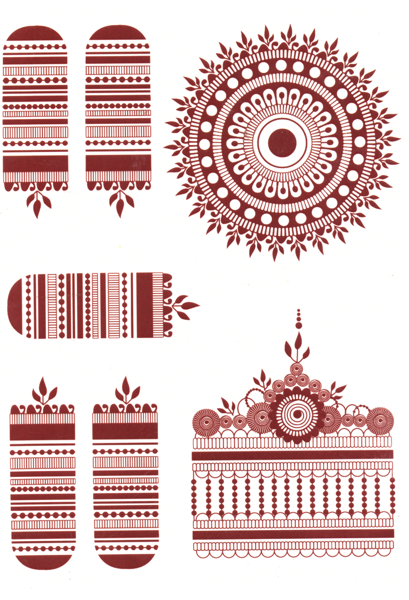 HEENA MEHNDI WATERPROOF TEMPORARY TATTOO STICKER FOR BOTH HANDS