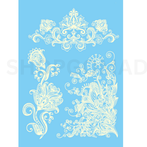 White Lace Waterproof Temporary Tattoo By ShopGomad