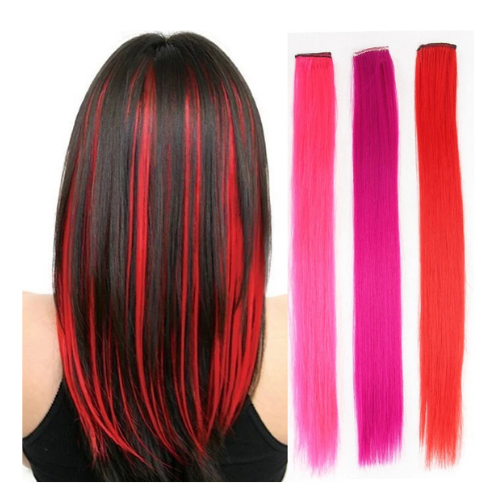 Red One Clip Hair Extension By ShopGomad