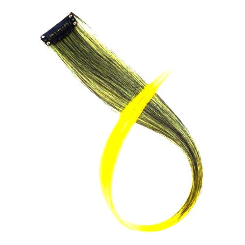 Ombre Black & Yellow One Clip Hair Extension By ShopGomad