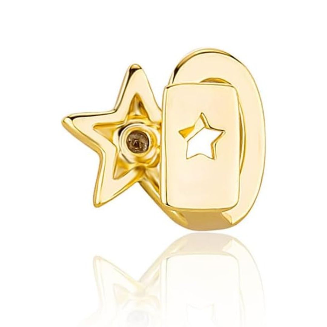 ShopGomad Tooth Cuff (Grill) with Star Shaped Hip Hop Teeth Grillz  l TEETH CUFF 🦷