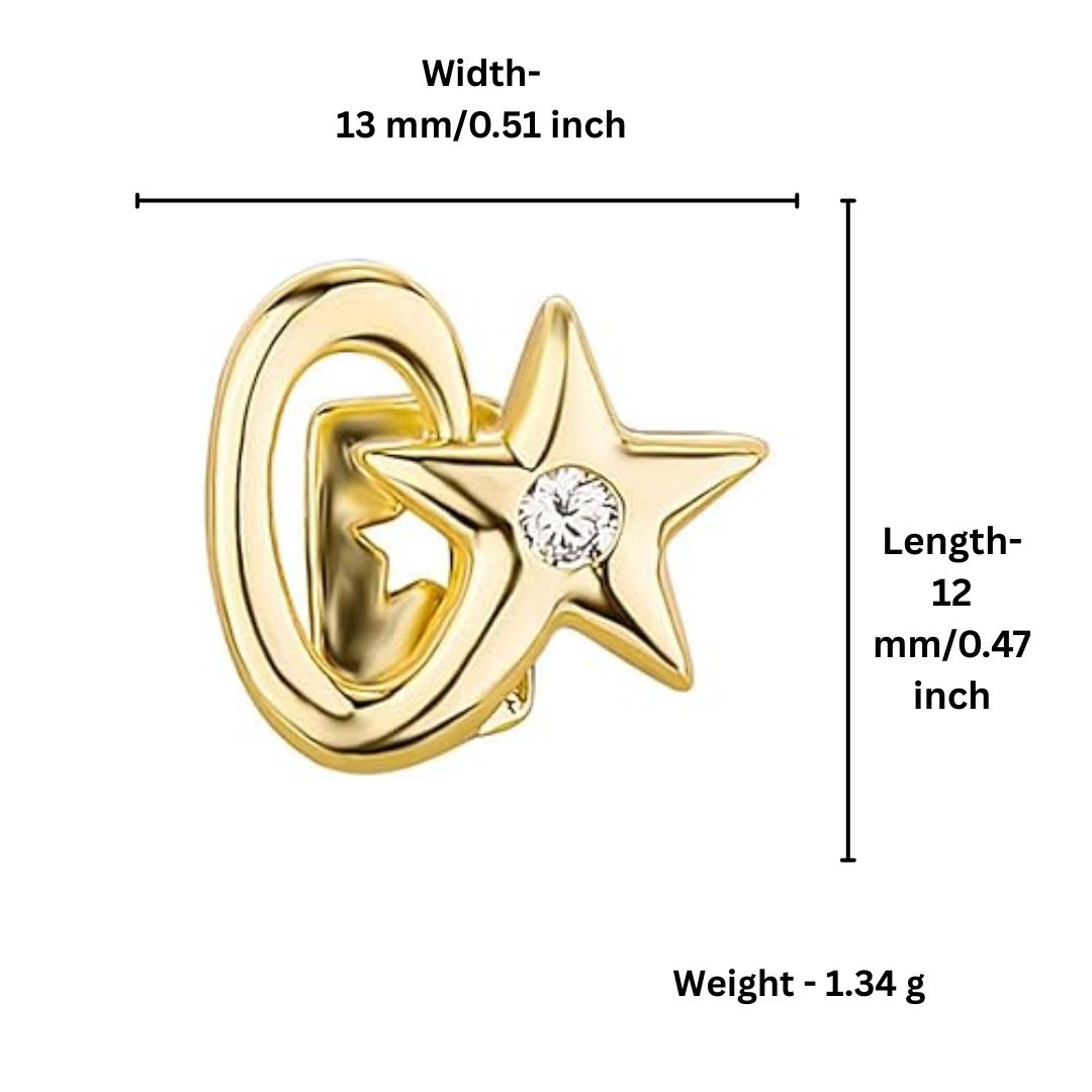 ShopGomad Tooth Cuff (Grill) with Star Shaped Hip Hop Teeth Grillz  l TEETH CUFF 🦷
