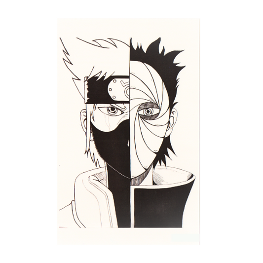 Kakashi and Obito Anime Temporary Tattoo By ShopGomad