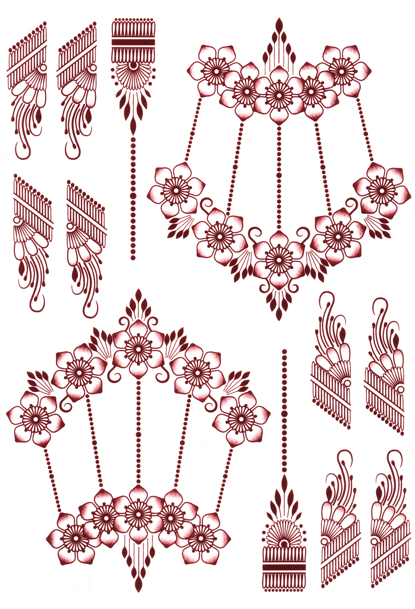 HEENA MEHNDI WATERPROOF TEMPORARY TATTOO STICKER FOR BOTH HANDS