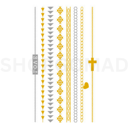 Frogged Art Waterproof Metallic/Flash Temporary Tattoo By ShopGomad