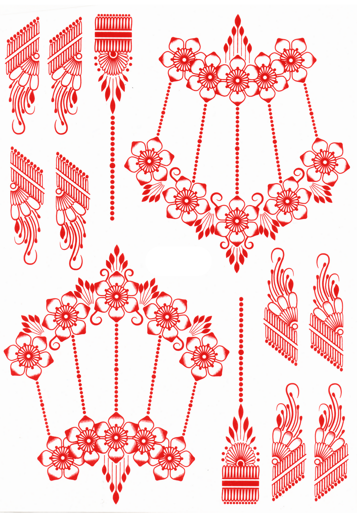 HEENA MEHNDI WATERPROOF TEMPORARY TATTOO STICKER FOR BOTH HANDS