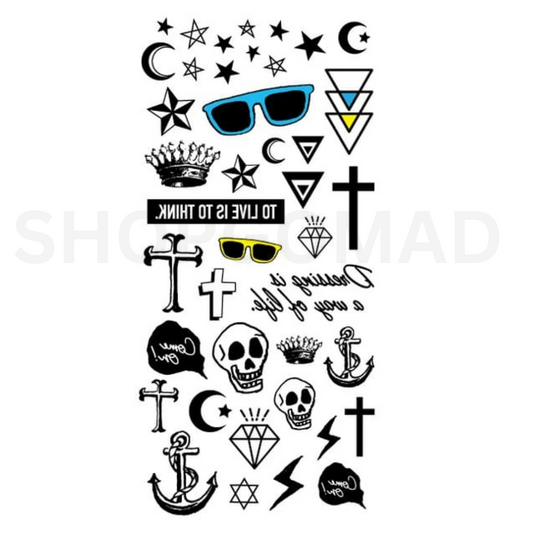 Finger Tats Pack Temporary Tattoo By ShopGomad
