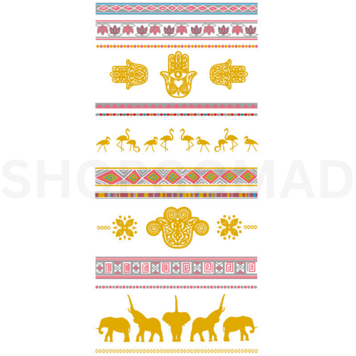 Christmas Waterproof Metallic/Flash Temporary Tattoo By ShopGomad