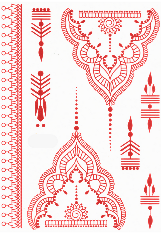 HEENA MEHNDI WATERPROOF TEMPORARY TATTOO STICKER FOR BOTH HANDS