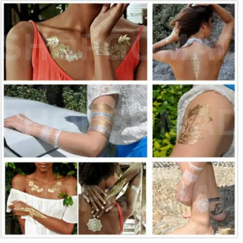 Frogged Art Waterproof Metallic/Flash Temporary Tattoo By ShopGomad