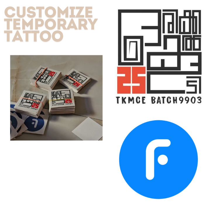 Custom Waterproof Temporary Tattoo / Body Sticker ✨ Get Inked Your Way! 🏢 CORPORATE EVENTS & BRANDING