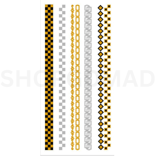 Band  Waterproof Metallic/Flash Temporary Tattoo By ShopGomad