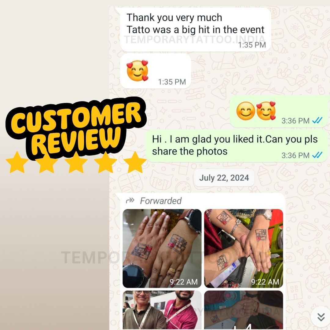 Custom Waterproof Temporary Tattoo / Body Sticker ✨ Get Inked Your Way! 🏢 CORPORATE EVENTS & BRANDING