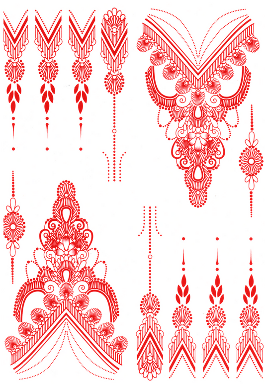 HEENA MEHNDI WATERPROOF TEMPORARY TATTOO STICKER FOR BOTH HANDS