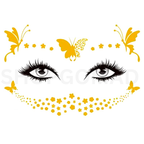 Glitter Freckles Face Temporary Waterproof Tattoo By ShopGomad Butterfly