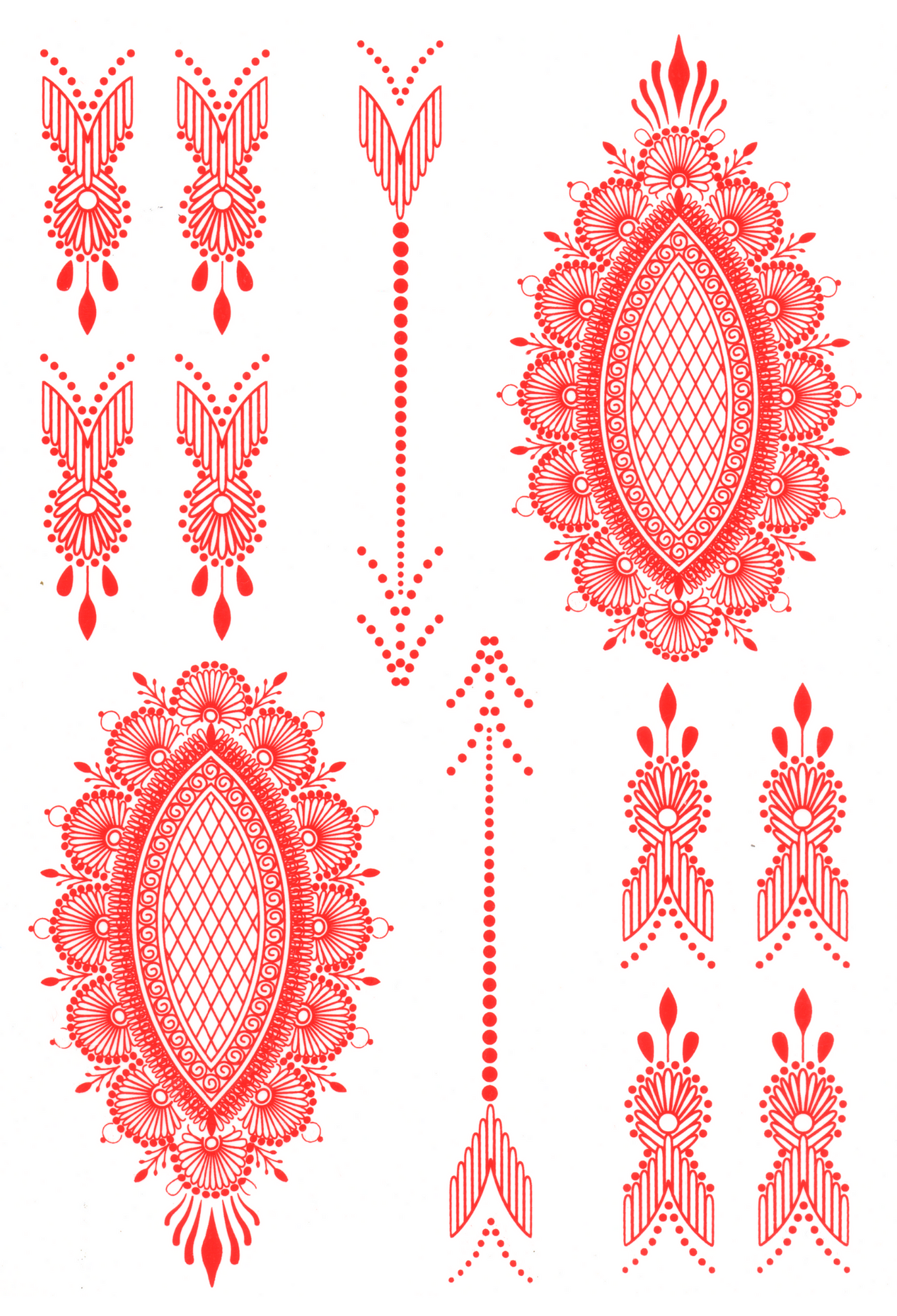 HEENA MEHNDI WATERPROOF TEMPORARY TATTOO STICKER FOR BOTH HANDS