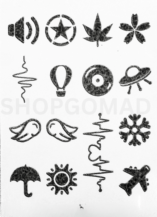 Pack Of 14 Semi Permanent Finger Ink Tattoos By ShopGomad