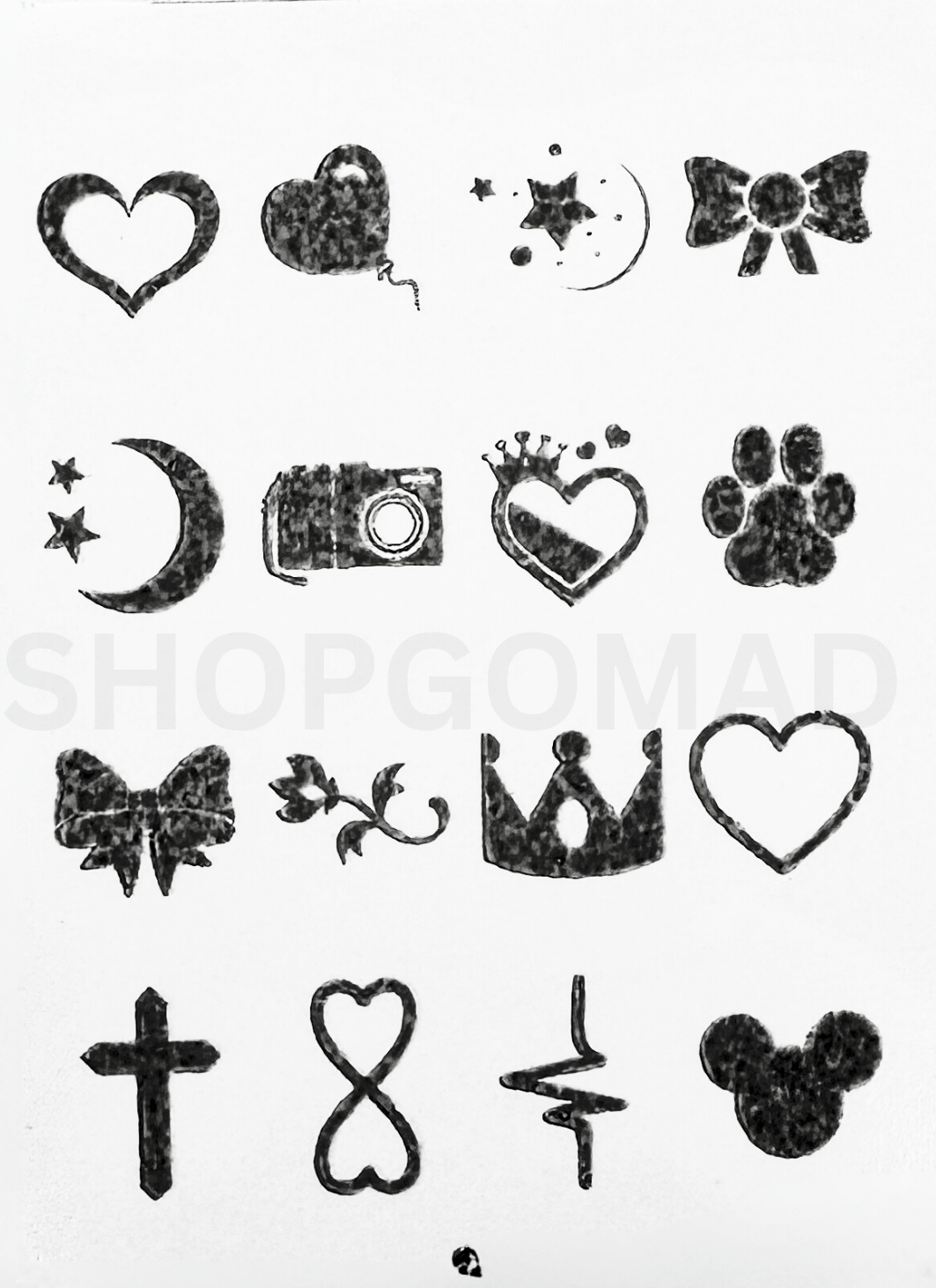 Pack Of 16 Semi Permanent Finger Ink tattoos By ShopGomad