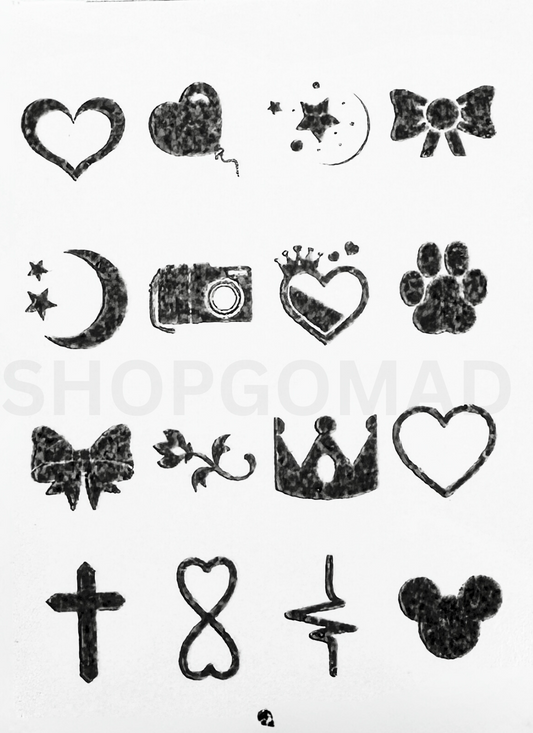 Pack Of 16 Semi Permanent Finger Ink tattoos By ShopGomad
