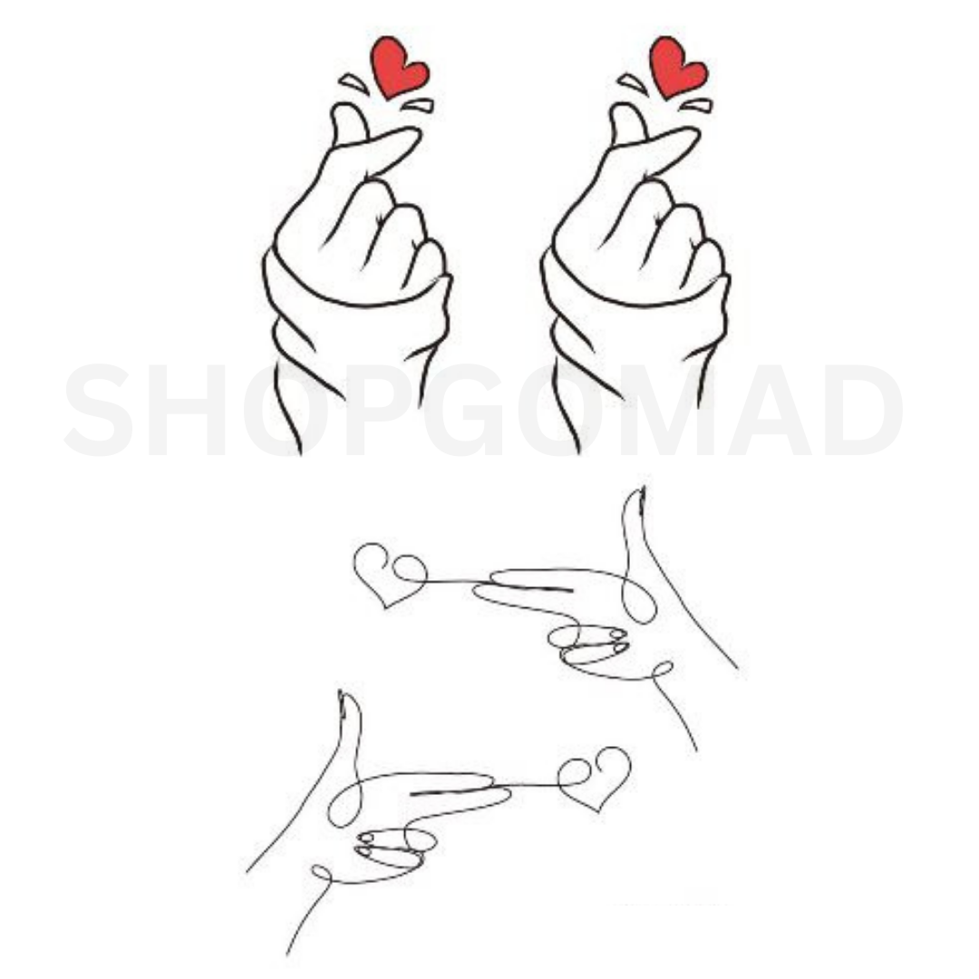 Valentines 4 Bundle Pack Temporary Tattoo By ShopGomad