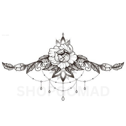 Back And Chest Temporary Tattoo By ShopGomad