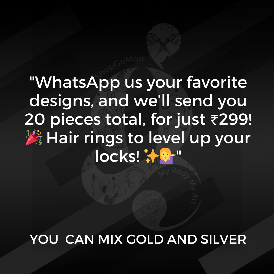 Hair Braid Decorative Silver Hair Rings By ShopGomad (20 PIECE)